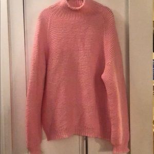 Vintage hand knit oversized bubblegum sweater